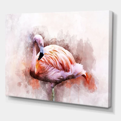 Designart - Portrait of Pink Flamingo III