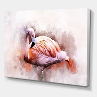 Designart - Portrait of Pink Flamingo III