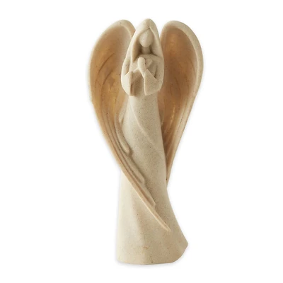 Elegant Minimalistic Guardian Angel Figurine Prayer Statue 4.5" x 2.38" x 9.25