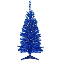 4ft. Pre-Lit Medium Royal Blue Pine Artificial Christmas Tree, Clear Lights