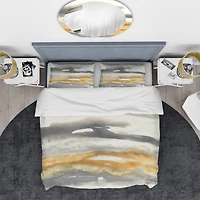 Designart 'Gold Glamour Direction I' Glam Bedding Set