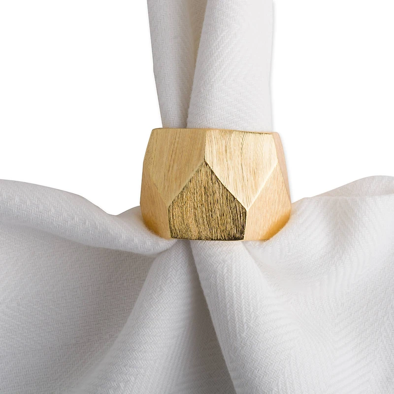 DII® Gold Triangle Band Napkin Rings, 6ct.
