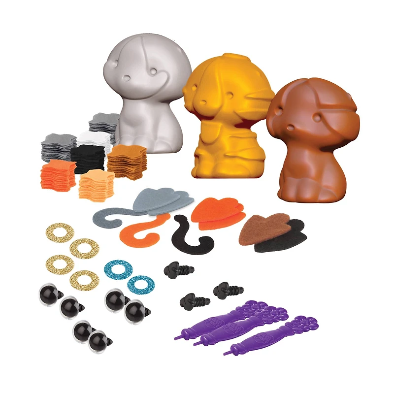 Assorted PlushCraft™ 3D Fabric Craft Mini Pack