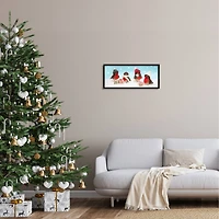 Stupell Industries Birds & Christmas Gifts Snowflakes Framed Giclee Art