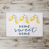 White Home Sweet Home Lemons Floor Mat