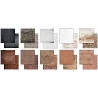Craft Consortium Double-Sided Paper Pad 6" x 6" 40 ct. Brick Textures, 20 Designs