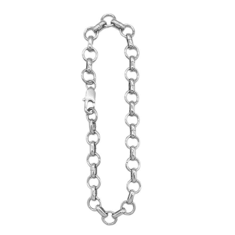 Rhodium Long & Short Charm Bracelet by Bead Landing™
