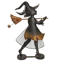 Design Toscano 2.6ft. Bewitched Blaise Metal Silhouette Witch Statue