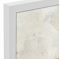 Neutral Greenery Pots White Framed Canvas