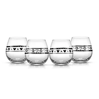 JoyJolt® Disney® 15oz. Geo Picnic Mickey Mouse Stemless Wine Glass Set, 4ct.