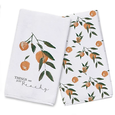 Just Peachy 16" x 25" Tea Towel - Set of 2