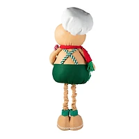 Glitzhome® 39" Telescopic Fabric Christmas Gingerbread Man Standing Décor