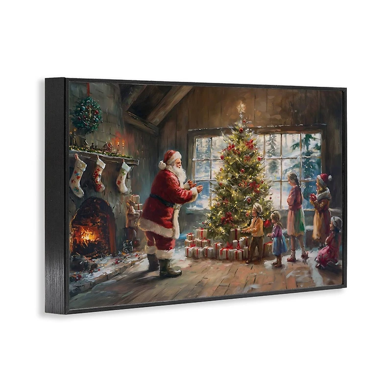 Stupell Industries Christmas Morning Family Framed Giclee Wall Art