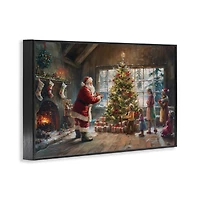 Stupell Industries Christmas Morning Family Framed Giclee Wall Art
