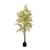 6ft. Green Autumn Nandina Artificial Potted Tree