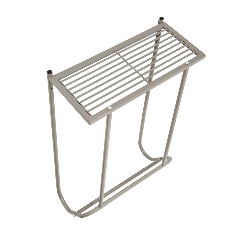 Honey Can Do 25" Steel Wall-Mounted Bathroom Towel Holder with Shelf