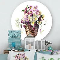 Designart - Bouquet From Meadow Flowers In The Basket
