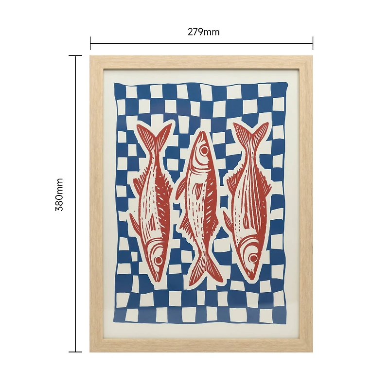 12" x 16" Fish Framed Wall Décor by Ashland