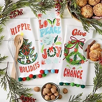 DII® Hippie Holidays Printed Dishtowel Set