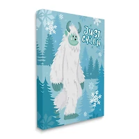 Stupell Industries Just Chillin Funny Winter Yeti Canvas Wall Art