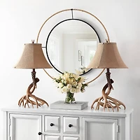 Sundance Faux Antler Table Lamp Set in Brown