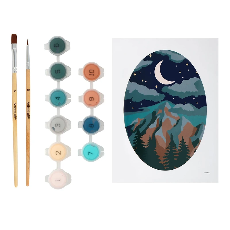 Moonlight Mountain Paint-by-Number Framed Mini Kit by Artist's Loft®