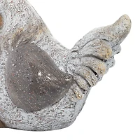 16" Gray Stone Country Hen Garden Sculpture