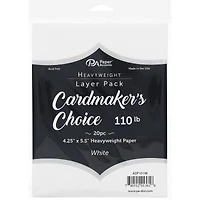 PA Paper™ Accents Cardmaker's Choice 4.25" x 5.5" White 110lb. Card Layers, 20ct.