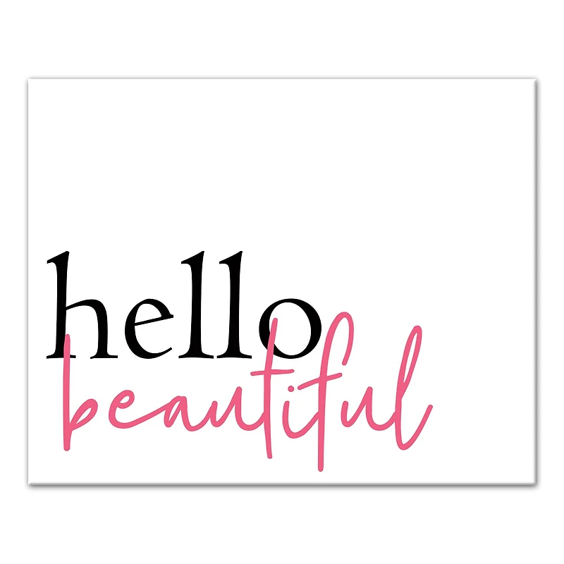 Hello Beautiful Canvas Wall Art