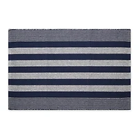 DII® Cabana Stripe Handwoven Recycled Yarn Rug