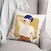 Flower Girl 18" x 18" Throw Pillow