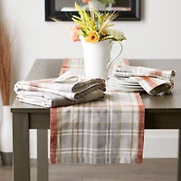 DII® 70" Round Plaid Thanksgiving Cozy Picnic Tablecloth