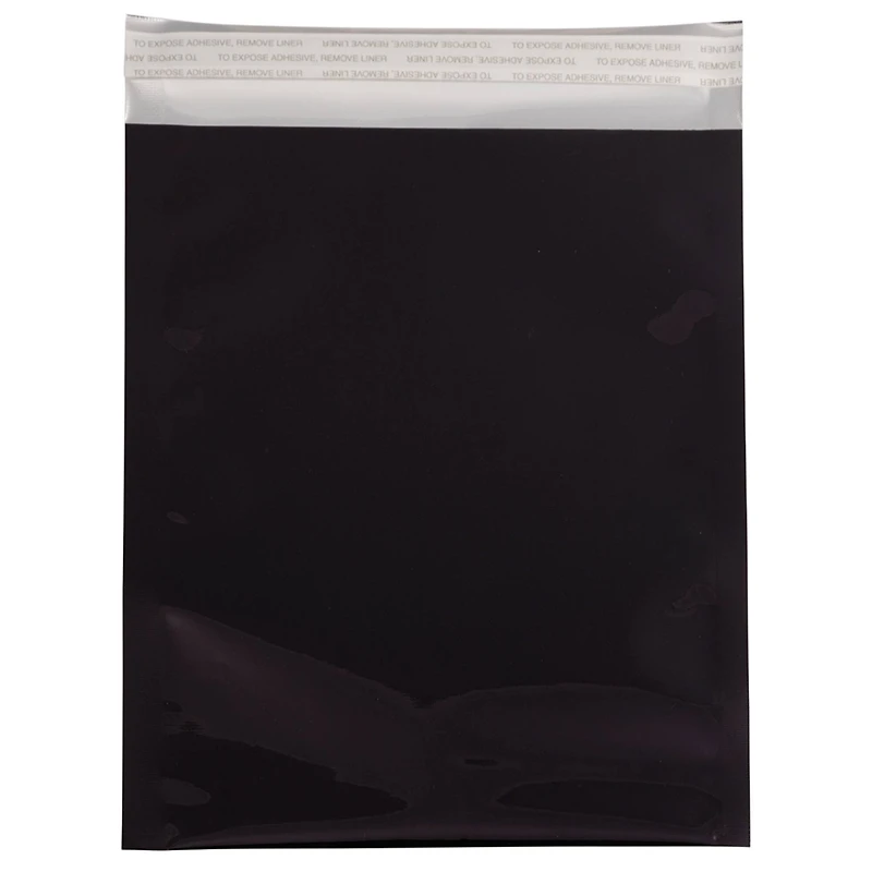 JAM Paper 6.25" x 7.875" Black Foil Open End Envelopes, 25ct.