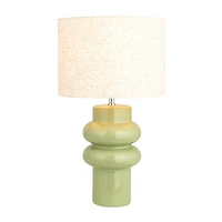 Hello Honey® 20.5" Stoneware Table Lamp with Linen Shade and Inline Switch