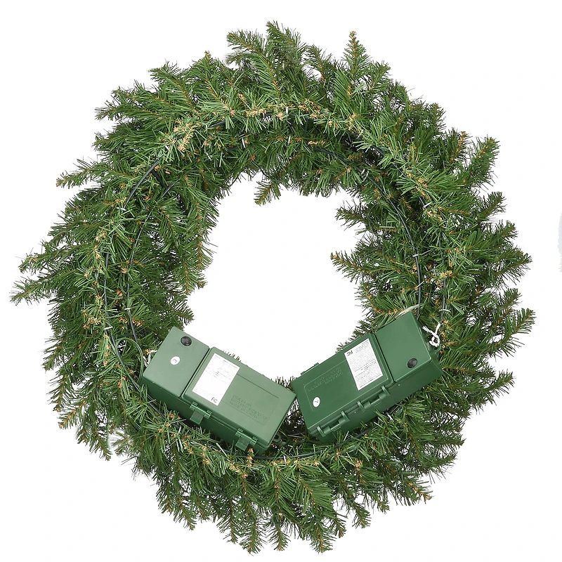 24" Kingswood® Fir Wreath with 250ct. Warm White Battery Operated LED Infinity™ Lights