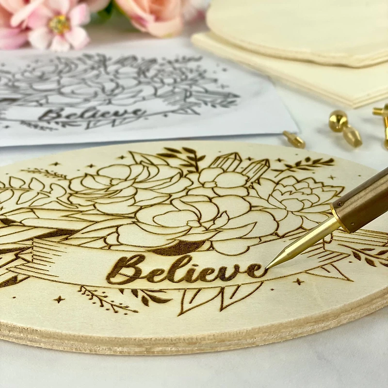 ArtSkills® 55 Piece Beginners Wood Burning Kit with Wood Rounds