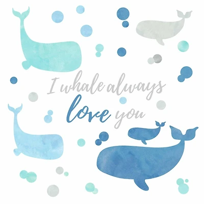 RoomMates I Whale Always Love You Peel & Stick Giant Wall Decals