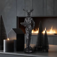 17.75" Black Deer Butler Tabletop Décor by Ashland®