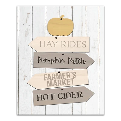 Fall Farmers Market Signs Canvas Wall Art