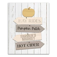 Fall Farmers Market Signs Canvas Wall Art