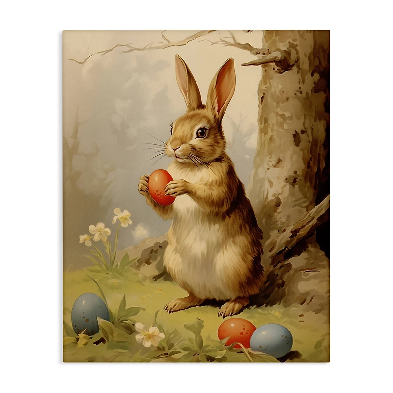 Stupell Industries Easter Bunny in Nature Canvas Wall Art