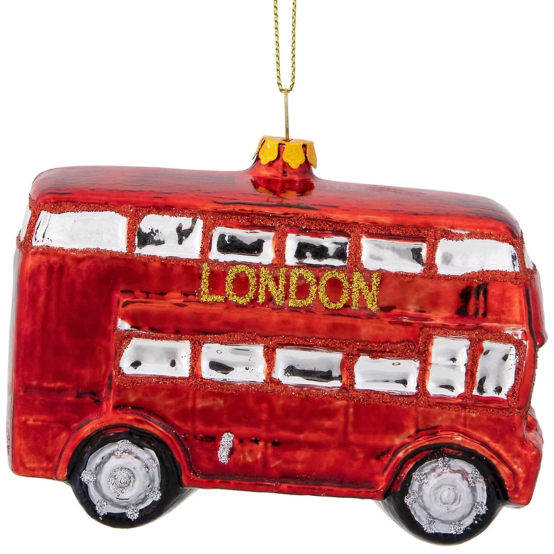 4.5" Red Double Decker London Tour Bus Christmas Ornament