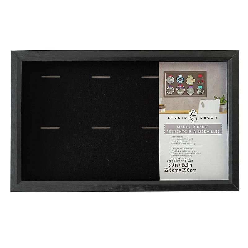 9" x 15.5" Black Medal Display Frame by Studio Décor®