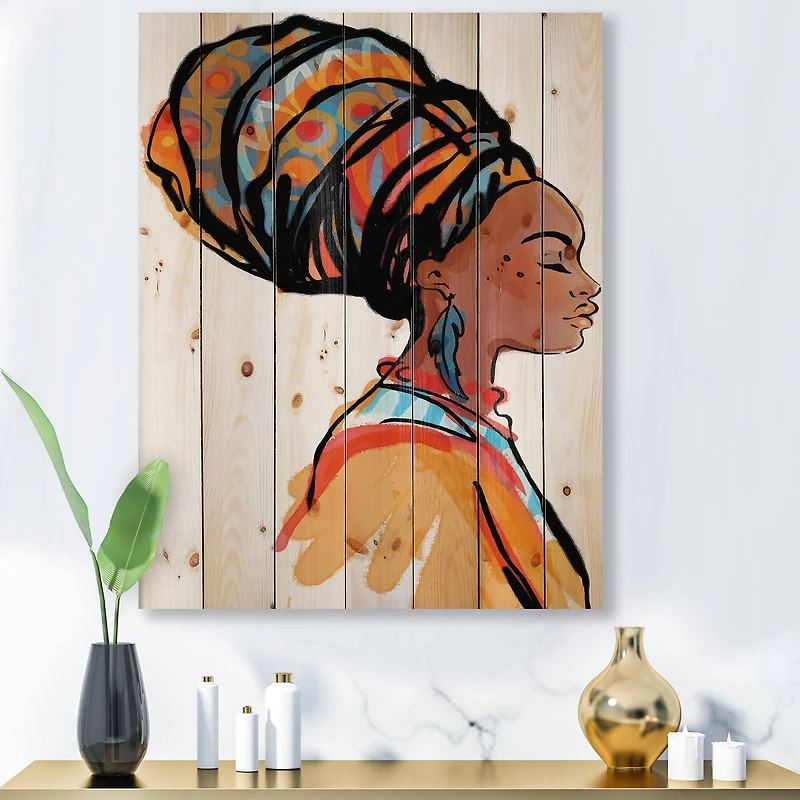 Designart - African American Woman with Turban I
