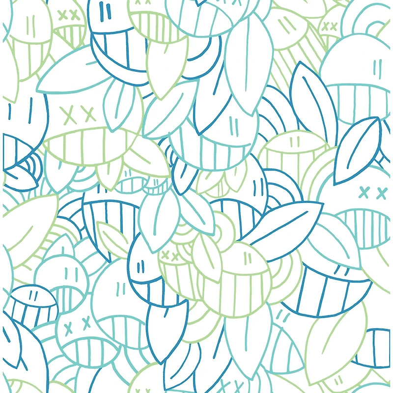 Arm of Casso Cool Floral Sequence Peel & Stick Wallpaper