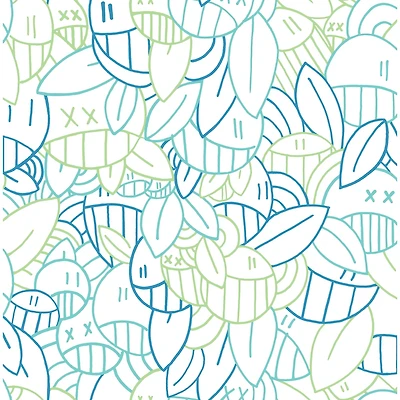 Arm of Casso Cool Floral Sequence Peel & Stick Wallpaper