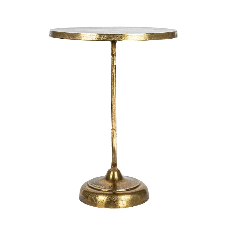 Hello Honey® 19" Round Gold Nautical Accent Table with Anchor Base