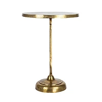 Hello Honey® 19" Round Gold Nautical Accent Table with Anchor Base