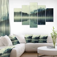 Designart - Lake Herbert in Foggy Morning