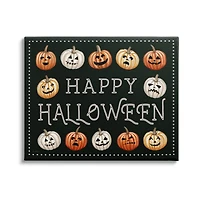 Stupell Industries Happy Halloween Jack-o-Lanterns Canvas Wall Art